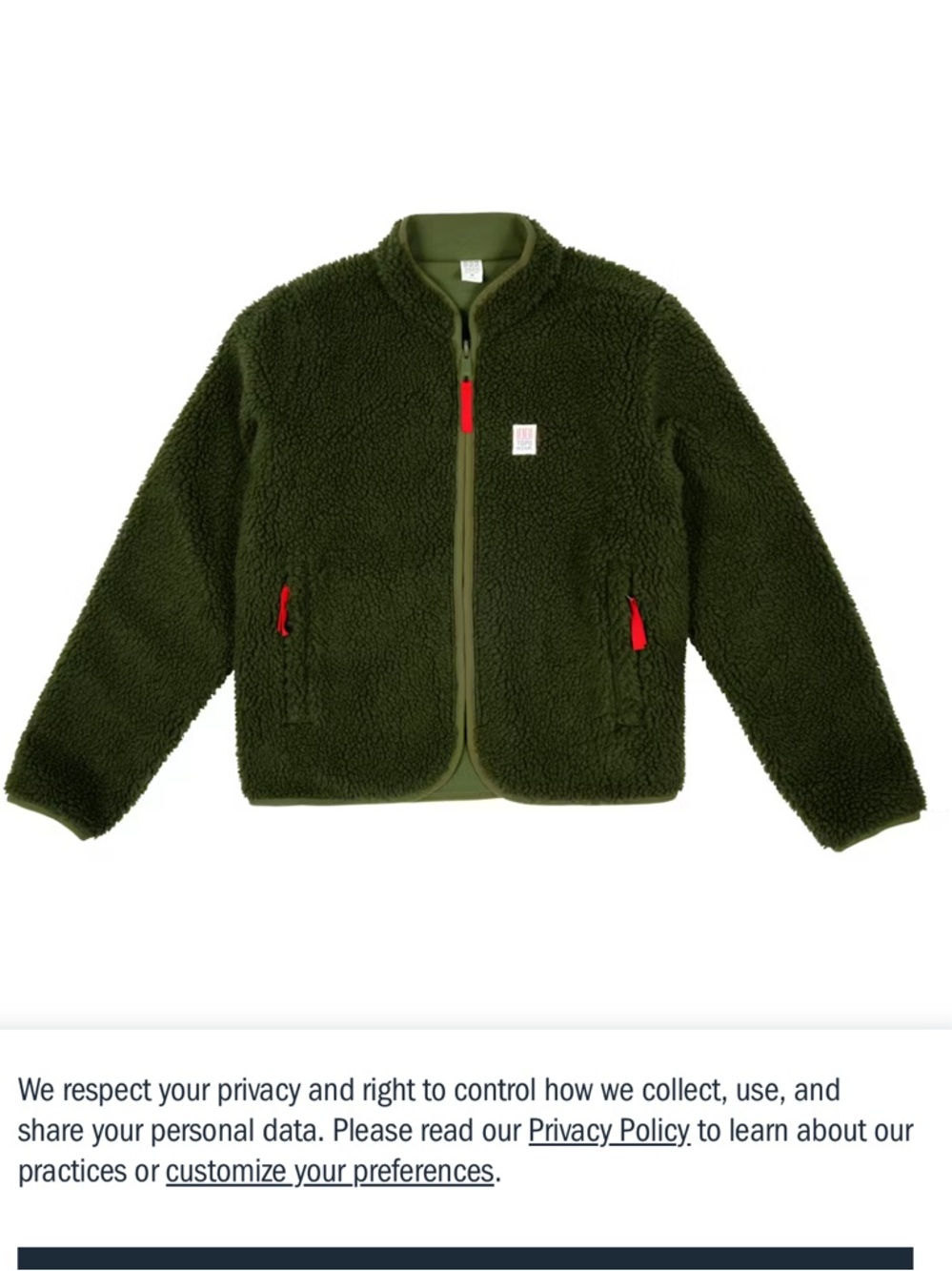 Topo Design Reversible SHERPA JACKET - WOMEN'S - Olive / Red, Small